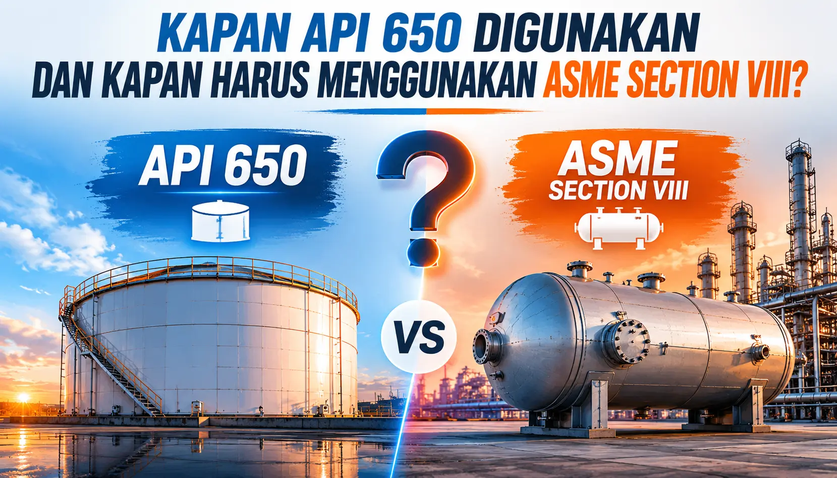Desain Peralatan Statis Kapan API 650 Digunakan dan Kapan Harus Menggunakan ASME Section VIII-1