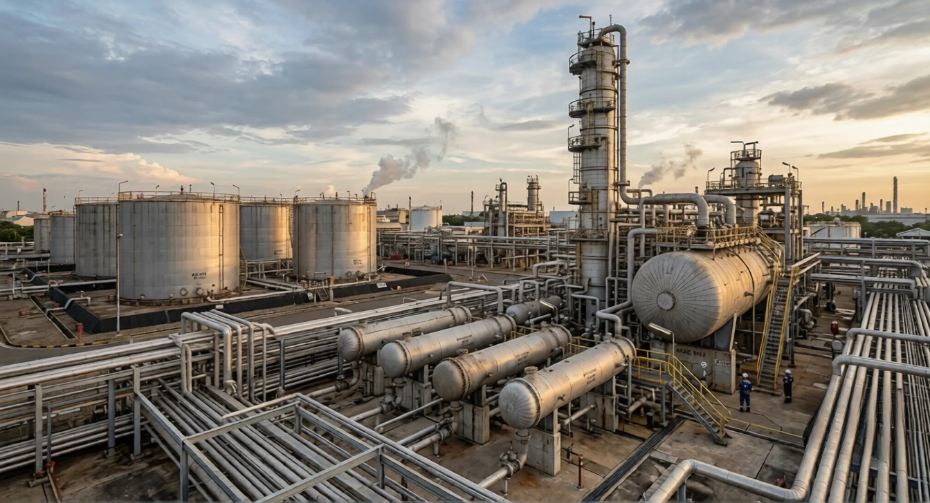 Static Equipment On Industrial Oil and Gas
